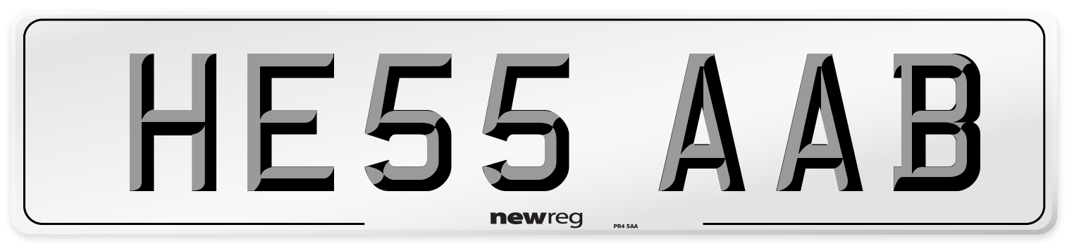 HE55 AAB Number Plate from New Reg